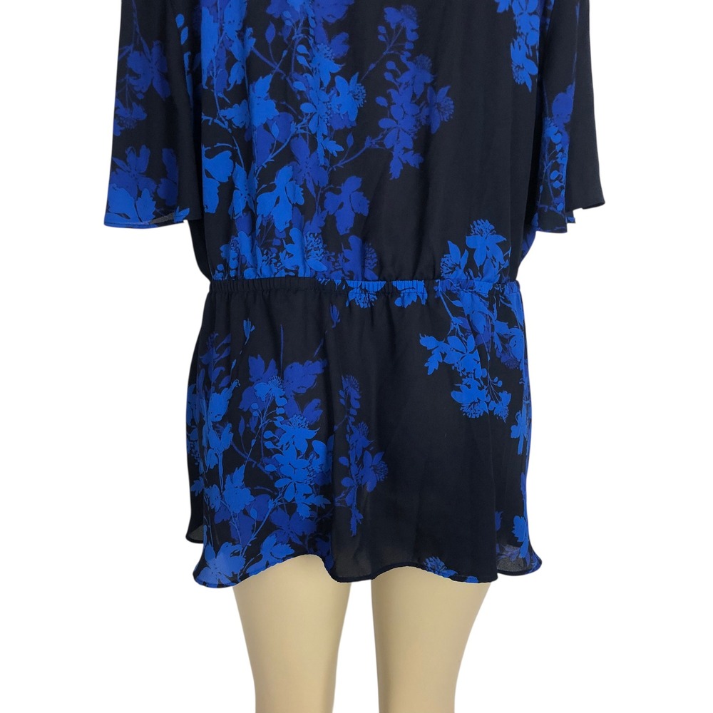Worthington Floral Print Surplice Kimono Top Blouse Size 2X Faux Wrap V-Neck - Picture 7 of 9